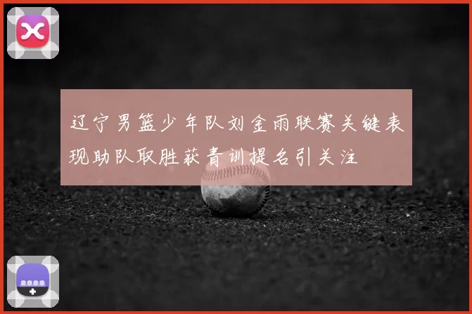 辽宁男篮少年队刘金雨联赛关键表现助队取胜获青训提名引关注